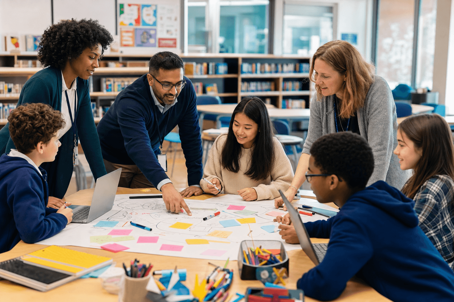 Concept image representing a collaborative AI learning workshop.